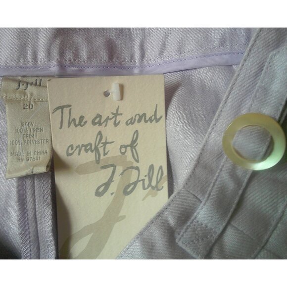J.Jill NWT Lite Crocus Lavender Linen Pants 20 - Picture 4 of 5